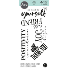 Sizzix szilikonbélyegző 665410, Sunnyside Sentiments #8 / Sizzix Clear Stamps (1 csomag) bélyegző