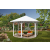 Skanholz Hatszögletű kerti pavilon Nancy 3méretben 480cm átmérő 180cm pillérköz, fehér
