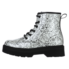 Skechers Gravlen Hi - Doodle Boots 303408LSLBK Kids White 32 gyerek csizma, bakancs