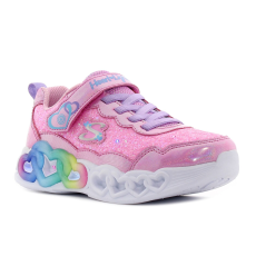 Skechers Infinite Heart Lights - Fresh Love villogó rózsaszín gyerek cipő Méret:34
