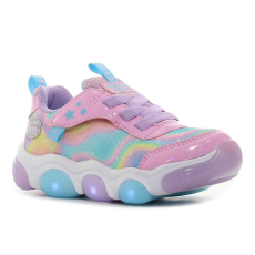 Skechers Mighty Glow - Swirl Daze villogó rózsaszín baba cipő Méret:22