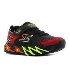Skechers S-Lights - Flex - Glow Bolt villogó fekete gyerek cipő Méret:36