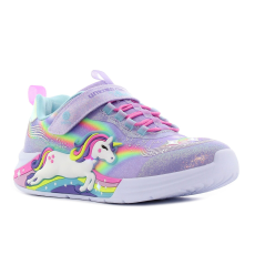 Skechers S-Lights - Unicorn Chaser villogó lila gyerek cipő Méret:34