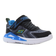 Skechers Tri - Namics villogó fekete baba cipő Méret:21 gyerek cipő