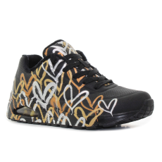 Skechers Uno - Metallic Love fekete női cipő Méret:36