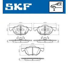 SKF fékbetétkészlet, tárcsafék VKBP 80518 A fékbetét