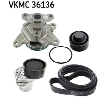 SKF Vízszivattyú + bordásszíjkészlet SKF VKMC 36136 autóalkatrész