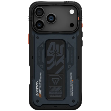 Skinarma Aegis Apple iPhone 17 Pro mágneses tok kitámasztóval, Magsafe kompatibilis, kék tok és táska