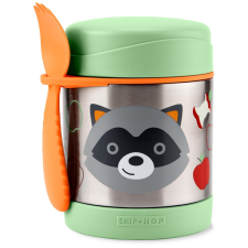 Skip hop Zoo rozsdamentes acél ételtároló termosz evőeszközzel 325ml Mosómedve papírárú, csomagoló és tárolóeszköz