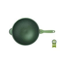 SKK Wok serpenyő Risoli Dr. Green 30 cm – zöld kő bevonattal edény