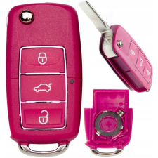 Skoda 3 gombos bicsakulcsház pink vízálló autó tuning