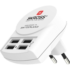 Skross 1.302422 USB töltő 4 darab A típusú bemenettel kábel és adapter