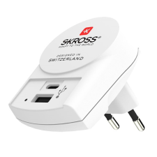 Skross hálózati töltő USB aljzat / Type-C aljzat (5V / 3000mA, gyorstöltés támogatás) FEHÉR (1.302423) (1.302423) mobiltelefon kellék