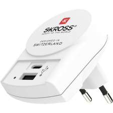 Skross Hálózati USB-C / USB-A töltő - Fehér (5V / 3A) mobiltelefon kellék