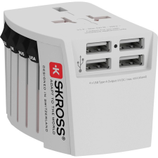Skross Skross MUVUSB-4XA 4xUSB töltő bemenettel világutazó adapter kábel és adapter