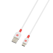Skross Töltőkábel, USB-A/USB-C, 2m, SKROSS, fehér kábel és adapter