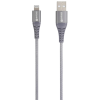 Skross USB 2.0 Type C Lightning Töltő/adat Szürke 2m USBC-TO-LIGHT-200-STEEL