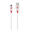 Skross USB-A - MicroUSB adatkábel 120cm fehér-piros (SKCA0001A-M120CN) (SKCA0001A-M120CN)