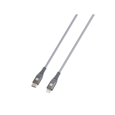 Skross USBC-TO-LIGHT-200-STEEL USB Type-C apa - Lightning apa Adat és töltőkábel - Szürke (2m) (USBC-TO-LIGHT-200-STEEL) kábel és adapter