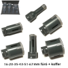 SKT gyémánt lyukfúró készlet sarokcsiszolóra 16-20-35-43-51-67 mm +koffer (skt356005)