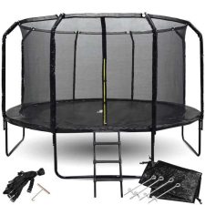 Skyflyer 426cm kerti trambulin hálóval és létra trambulin szett