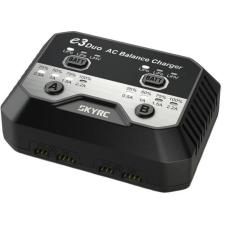 SkyRC E3 Duo 2x20W töltő makett