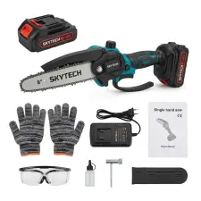  Skytech akkumulátoros mini láncfűrész 8", 48V, 2 akkumulátorral ST-1055 láncfűrész