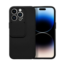  Slide Apple iPhone 13 Pro, kameravédős szilikon tok, fekete tok és táska