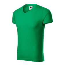  Slim Fit V-neck póló férfi fűzöld 2XL férfi póló