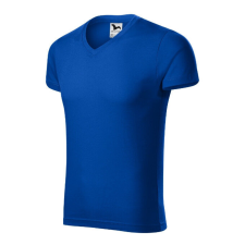 Slim Fit V-neck póló férfi királykék S férfi póló