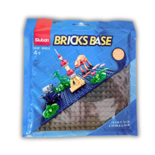 Sluban 16x16 cm-es alaplap építőjátékokhoz - szürke barkácsolás, építés