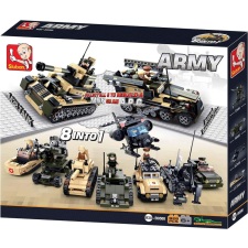 Sluban Army - 8 az 1-ben harckocsi építőkészlet barkácsolás, építés