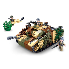 Sluban Army építőkészlet N38-B0858 Álcázott páncélozott harckocsi 524 db (LEGO kompatibilis) barkácsolás, építés