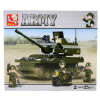 Sluban Army – Tank legénységgel, felderítő motorral építőjáték készlet