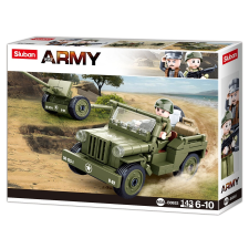 Sluban Army WWII - Willys Jeep löveggel építőjáték készlet barkácsolás, építés