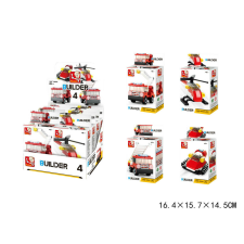 Sluban Builder Fire 4 - Kis járművek építőjáték készlet barkácsolás, építés