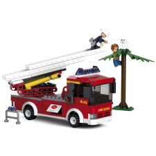 Sluban építőkészlet Firemen M38-B0625 Tűzoltóautó létrával 265 db (LEGO kompatibilis) barkácsolás, építés