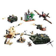 Sluban építőkészlet II. világháborús M38-B0697 Kurszki csata 1001 db (LEGO kompatibilis) barkácsolás, építés