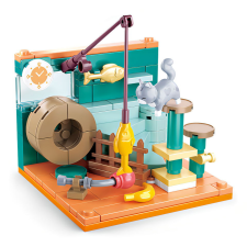 Sluban építőkészlet Mini Handcraft M38-B0919C Horgászsarok macskával 109 db (LEGO kompatibilis) barkácsolás, építés
