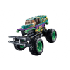 Sluban építőkészlet Power Bricks M38-B1161 Bigfoot zöld-lila Speed ?kixx felhúzható autó 252 db (LEGO kompatibilis)