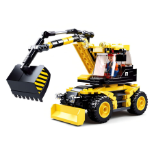 Sluban építőkészlet Town Builders M38-B0805 Kerekes kotrógép 196 db (LEGO kompatibilis) barkácsolás, építés