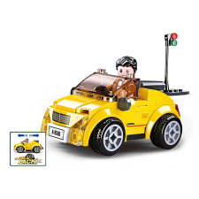 Sluban építőkészlet Town M38-B0900 Sárga kabrió 85 db (LEGO kompatibilis) barkácsolás, építés