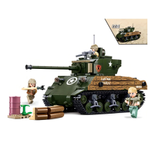 Sluban Második Világháborús Sherman Tank Építőkészlet barkácsolás, építés