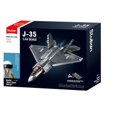 Sluban Model Bricks Army - J-35S szuperszonikus vadászbombázó repülőgép építőjáték készlet barkácsolás, építés
