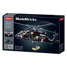 Sluban Model Bricks Army - Katonai orvosi helikopter építőjáték készlet barkácsolás, építés