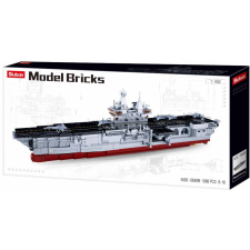Sluban Model Bricks - Repülőgép-hordozó építőjáték készlet barkácsolás, építés