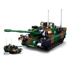 sluban német harci tank modell tégla leopard 2a5 barkácsolás, építés