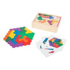 Small foot fa készségfejlesztő fa puzzle játék Mosaic kreatív és készségfejlesztő