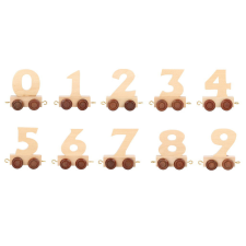 Small foot fa vonat kocsi számokkal 1 db kreatív és készségfejlesztő