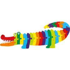 Small foot készségfejlesztő fa ABC puzzle betűk krokodil kreatív és készségfejlesztő